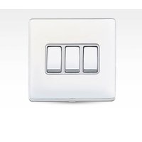 Arlec Metal Screwless 10 Amp 3 Gang 2 Way Switch Polished Chrome
Arlec Metal Screwless 10 Amp 3 Gang 2 Way Switch Polished Chrome