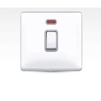 Arlec Metal Screwless 20 Amp 1 Gang Double Pole Switch Flex Outliet with Neon Polished Chrome
Arlec Metal Screwless 20 Amp 1 Gang Double Pole Switch Flex Outliet with Neon Polished Chrome