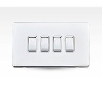 Arlec Metal Screwless 10 Amp 4 Gang 2 Way Switch Polished Chrome
Arlec Metal Screwless 10 Amp 4 Gang 2 Way Switch Polished Chrome