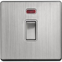 Arlec Metal Screwless 20 Amp 1 Gang Double Pole Switch Flex Outliet with Neon Stainless Steel
Arlec Metal Screwless 20 Amp 1 Gang Double Pole Switch Flex Outliet with Neon Stainless Steel