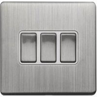 Arlec Metal Screwless 10 Amp 3 Gang 2 Way Switch Stainless Steel
Arlec Metal Screwless 10 Amp 3 Gang 2 Way Switch Stainless Steel