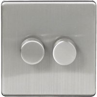 Arlec Metal Screwless 250 Watt 2 Gang 2 Way Dimmer Stainless Steel
Arlec Metal Screwless 250 Watt 2 Gang 2 Way Dimmer Stainless Steel