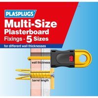 Plasplugs Multi Size Plasterboard Fixings Clip Pack x 50
Plasplugs Multi Size Plasterboard Fixings Clip Pack x 50