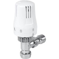 Thermostatic Radiator Valve - Angled - White
