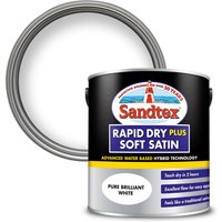 Sandtex Rapid Dry Satin Paint - Pure Brilliant White - 2.5L
Sandtex Rapid Dry Satin Paint - Pure Brilliant White - 2.5L
