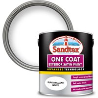 Sandtex Exterior One Coat Satin Paint - Pure Brilliant White - 2.5L
Sandtex Exterior One Coat Satin Paint - Pure Brilliant White - 2.5L