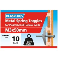 Plasplugs Spring Toggle M3 x 10
Plasplugs Spring Toggle M3 x 10