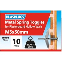 Plasplugs Spring Toggle M5 x 10
Plasplugs Spring Toggle M5 x 10