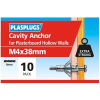 Plasplugs Cavity Anchor M4 x 10
Plasplugs Cavity Anchor M4 x 10