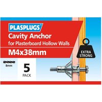 Plasplugs Cavity Anchor M4 x 40 x 5
Plasplugs Cavity Anchor M4 x 40 x 5