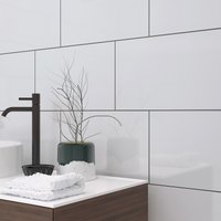 Plain White Ceramic Wall Tile - 250 x 400mm - 1sqm Pack
Plain White Ceramic Wall Tile - 250 x 400mm - 1sqm Pack