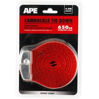 Cambuckle 650kg Tie Down - 4m x 38mm
Cambuckle 650kg Tie Down - 4m x 38mm