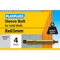 Sleeve Bolt 8 X 65mm - 5 Pack
Sleeve Bolt 8 X 65mm - 5 Pack