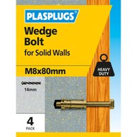 Wedge Bolt M8 X 80mm 4 Pk
Wedge Bolt M8 X 80mm 4 Pk