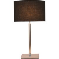 Thomas Rectangular Table Lamp - Black and Chrome