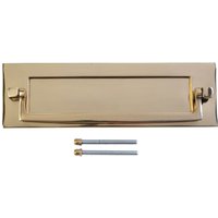 Brass Letterplate with Knocker - 254 x 77mm 
Brass Letterplate with Knocker - 254 x 77mm