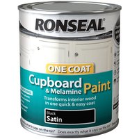 Ronseal Black - One Coat Cupboard Paint - 750ml
Ronseal Black - One Coat Cupboard Paint - 750ml