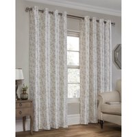 Faux Silk Leaf Natural Lined Eyelet Curtains 117cm x 137cm
Faux Silk Leaf Natural Lined Eyelet Curtains 117cm x 137cm