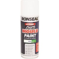 Ronseal Quick Drying Anti Mould Paint White Matt Aero - 400ml
Ronseal Quick Drying Anti Mould Paint White Matt Aero - 400ml