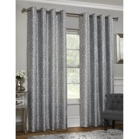 Faux Silk Damask Grey Lined Eyelet Curtains 117cm x 137cm
Faux Silk Damask Grey Lined Eyelet Curtains 117cm x 137cm