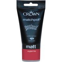 Crown Breatheasy English Fire - Matt Emulsion Paint - 40ml Tester
Crown Breatheasy English Fire - Matt Emulsion Paint - 40ml Tester