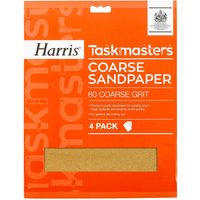 Harris Taskmasters Coarse Sandpaper - 4 Pack
Harris Taskmasters Coarse Sandpaper - 4 Pack