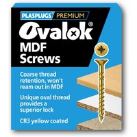 Ovalok MDF Screw - 3.9 x 45mm - 200 Pack
Ovalok MDF Screw - 3.9 x 45mm - 200 Pack