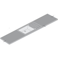 Minerva Sparkling White Kitchen Sink Worktop - Super Large Left Hand Bowl - 305 x 65 x 2.5cm
Minerva Sparkling White Kitchen Sink Worktop - Super Large Left Hand Bowl - 305 x 65 x 2.5cm