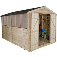 12x8ft Forest Wooden Overlap Pressure Treated Apex Shed -incl. Installation
12x8ft Forest Wooden Overlap Pressure Treated Apex Shed -incl. Installation