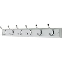 6 Coat Polished Chrome Hooks on White Stepped Board
6 Coat Polished Chrome Hooks on White Stepped Board