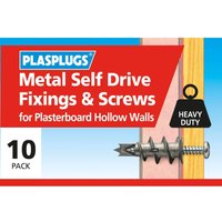 Plasplugs Metal Self Drive & Screws - 10 Pack
Plasplugs Metal Self Drive & Screws - 10 Pack