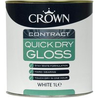 Crown Contract Quick Dry Gloss Brilliant White 1L
Crown Contract Quick Dry Gloss Brilliant White 1L