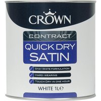 Crown Contract Quick Dry Satin Brilliant White 1L
Crown Contract Quick Dry Satin Brilliant White 1L