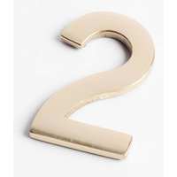 Polished Brass Numeral - Self Adhesive - 60mm - 2 
Polished Brass Numeral - Self Adhesive - 60mm - 2