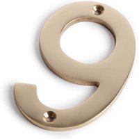 Polished Brass Numeral - Screw Fixing - 75mm - 9
Polished Brass Numeral - Screw Fixing - 75mm - 9