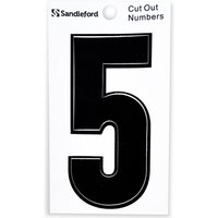 Cut Out Self Adhesive House Number - 105mm - 5 
Cut Out Self Adhesive House Number - 105mm - 5