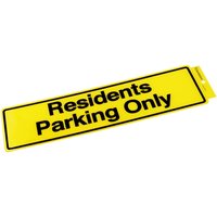 Self Adhesive Residents Parking Only Sign - 330 x 95mm
Self Adhesive Residents Parking Only Sign - 330 x 95mm