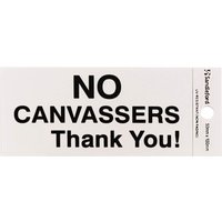 Self Adhesive No Canvassers Thank You Sign - 100 x 50mm
Self Adhesive No Canvassers Thank You Sign - 100 x 50mm