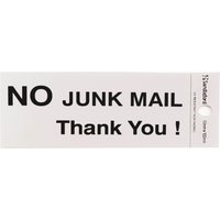 Self Adhesive No Junk Mail Thank You Sign - 100 x 50mm
Self Adhesive No Junk Mail Thank You Sign - 100 x 50mm