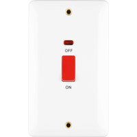 Arlec Slim Line 45 Amp 1 Gang Double Pole Portrait Switch with Neon Indicator White
Arlec Slim Line 45 Amp 1 Gang Double Pole Portrait Switch with Neon Indicator White