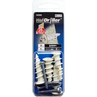 Cobra Wall Driller - Hollow Wall Fixings x 4 - 029SE
Cobra Wall Driller - Hollow Wall Fixings x 4 - 029SE