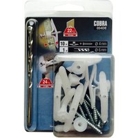 Cobra Nylon Toggle - Hollow & Masonry Wall Fixings x 10 - 054DE
Cobra Nylon Toggle - Hollow & Masonry Wall Fixings x 10 - 054DE