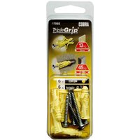Cobra Triple Grip - Multi Purpose Wall Fixings x 6 - 170SE
Cobra Triple Grip - Multi Purpose Wall Fixings x 6 - 170SE