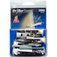 Cobra Driller Toggle - Hollow Wall Fixings x 6 - 363RE
Cobra Driller Toggle - Hollow Wall Fixings x 6 - 363RE
