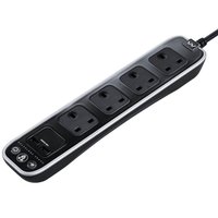 Masterplug 4 Socket 2 USB Surge Extension Lead 1m Polished Black
Masterplug 4 Socket 2 USB Surge Extension Lead 1m Polished Black