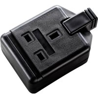 Masterplug 1 Socket Heavy Duty Rewirable Trailing Socket Black
