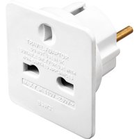 Masterplug UK to Euro Travel Adaptor White 2 Pack
Masterplug UK to Euro Travel Adaptor White 2 Pack