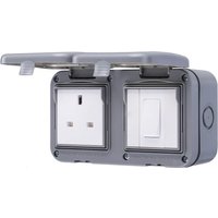 BG 10 Amp 1 Gang 2 Way Weatherproof Switch & 13 Amp 1 Gang Weatherproof Socket IP55 Rated Grey
BG 10 Amp 1 Gang 2 Way Weatherproof Switch & 13 Amp 1 Gang Weatherproof Socket IP55 Rated Grey