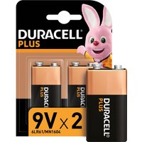 Duracell Plus 9V Batteries - 2 Pack
Duracell Plus 9V Batteries - 2 Pack