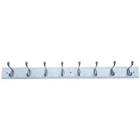8 Heavy Duty Chrome Hat and Coat Hooks on White Board
8 Heavy Duty Chrome Hat and Coat Hooks on White Board